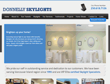 Tablet Screenshot of donnellyskylights.com